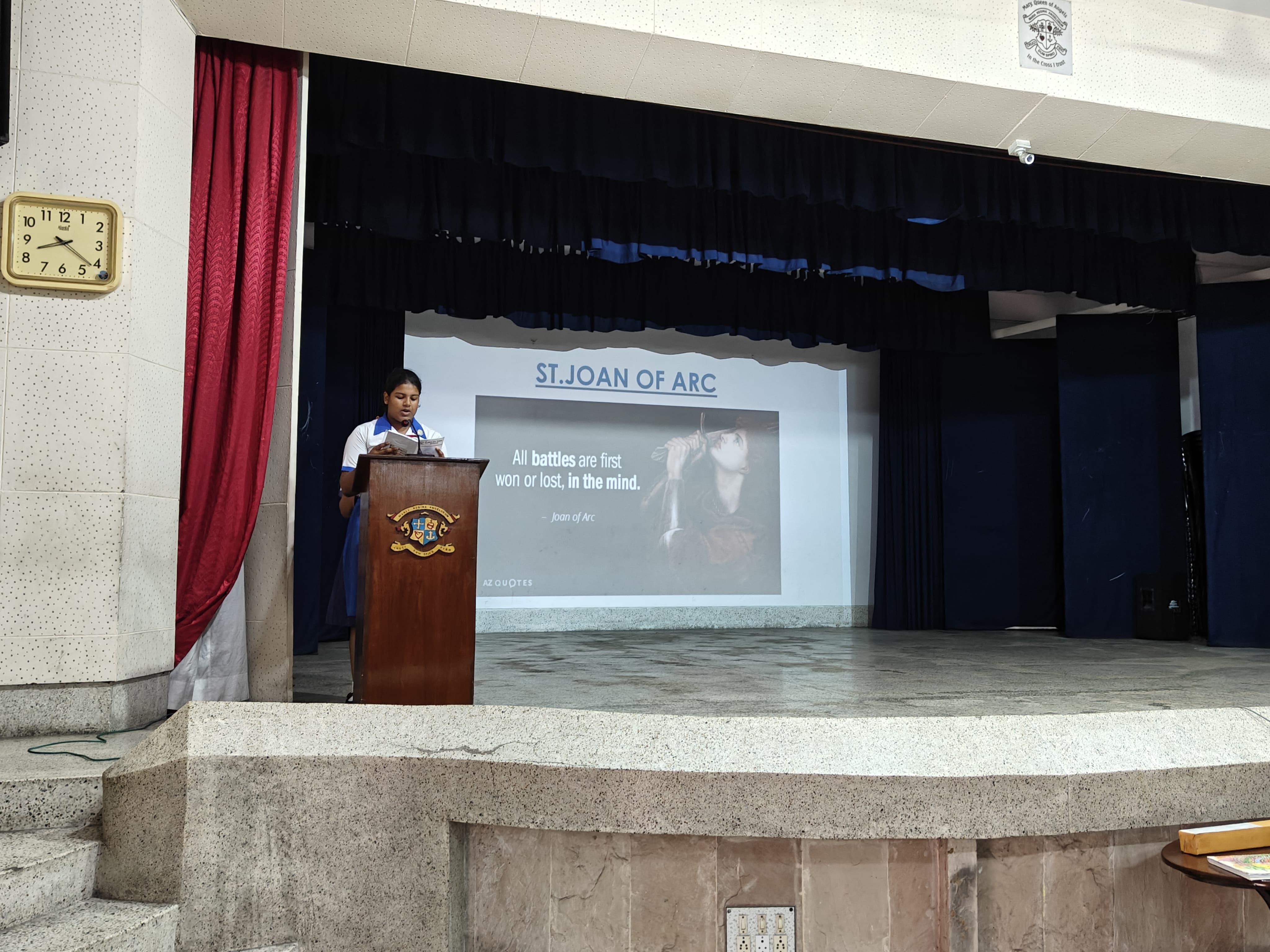 Special Assembly on St.Joan of Arc 2024