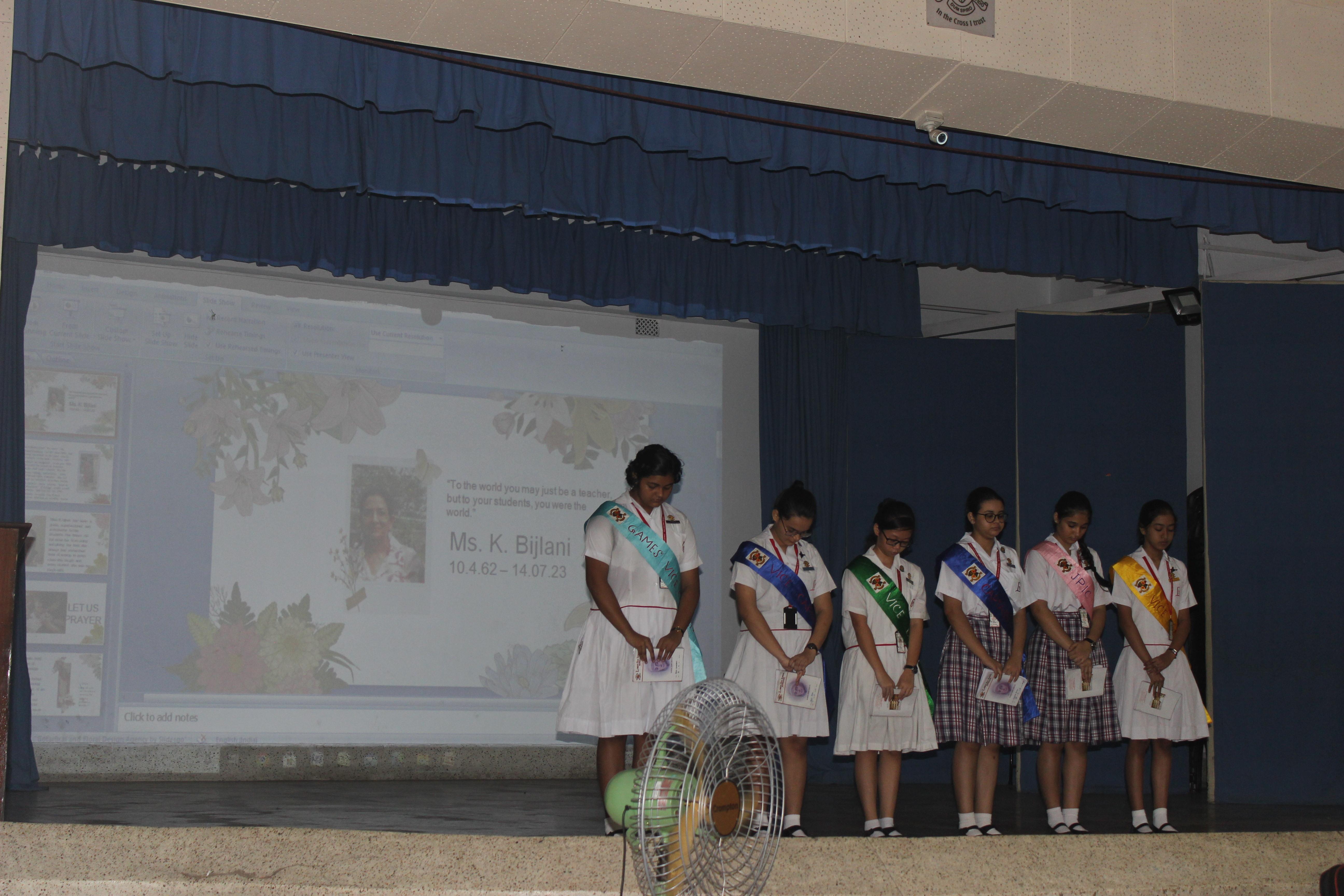 Prayer Service for Ms.K.Bijlani