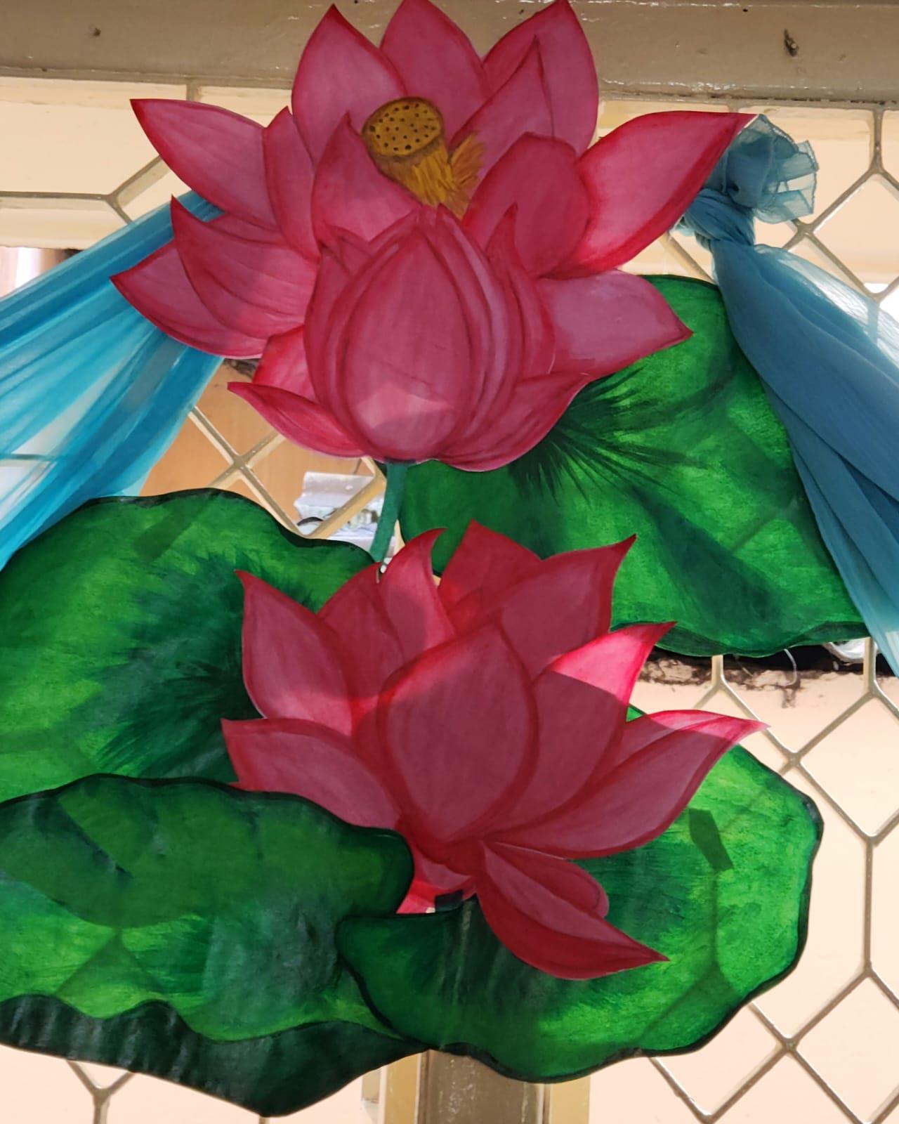 Flowers made by students of Class 12