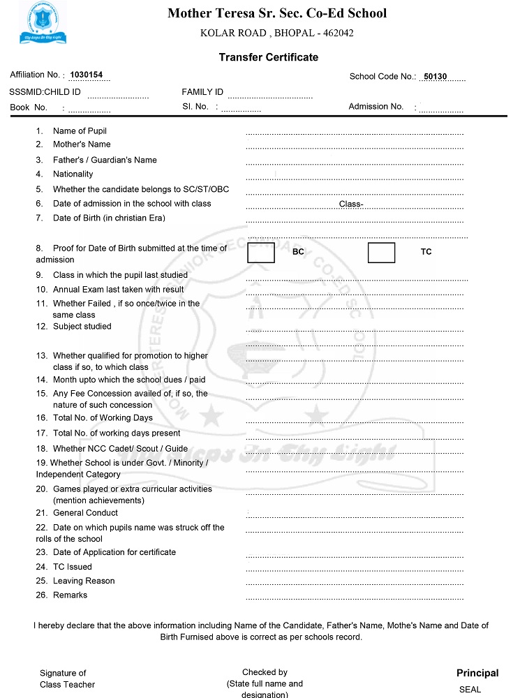 Mother Teresa Bhopal